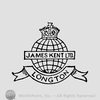 Crown on top of globe with James Kent inside;Longton on a ribbon below.