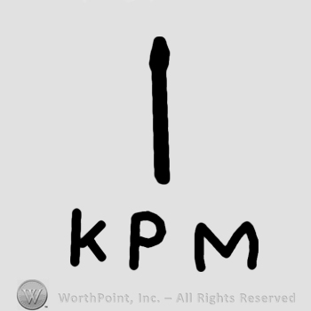 Scepter with letters KPM.