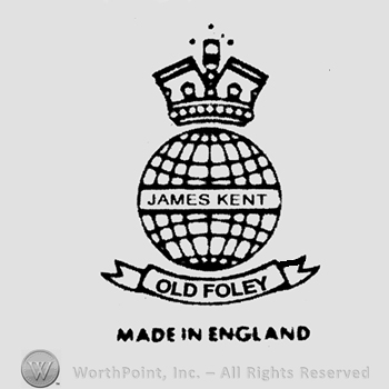 Globe with crown on top;James Kent in the middle;Old Foley Made in England written at the bottom