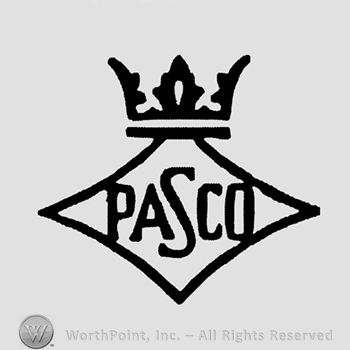 Diamond with word Pasco inside;Crown on top.
