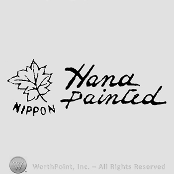 Leaf and hand painted nippon written.