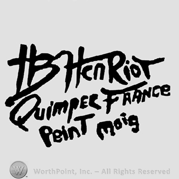 HB HENRIOT QUIMPER FRANCE POINT MOIG written.
