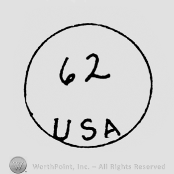 inside the circle, in the middle is the number 62, on bottom is written USA