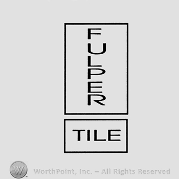 Fulper Tile written in rectangles.