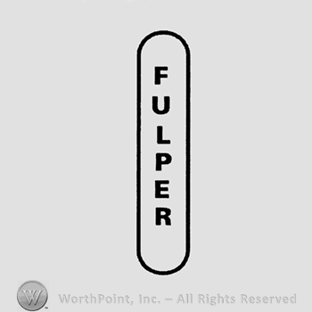 Fulper written inside a curved rectangle.