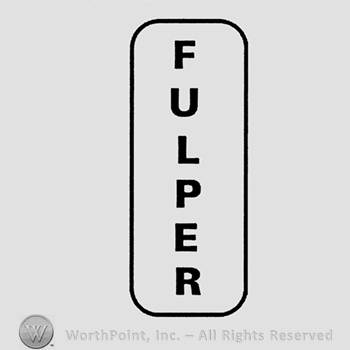 Fulper written inside a curved rectangle.