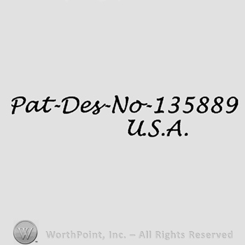 Text: Pat Des No135889 USA.