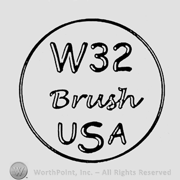 Circle with W32 Brush USA written inside.