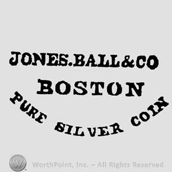 Jones Ball & Co on top;Boston Pure Silver Coin below.