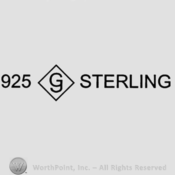 GJ in diamond in the middle;925 in the left side and word Sterling on the right