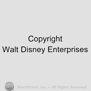 Text: Copyright Walt disney Enterprises.