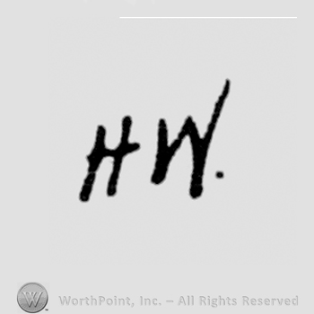 initials H W., the "H" is stylized