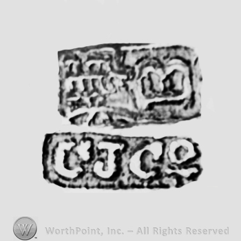 Chinese sign above letters CJCo;  Chop mark,  Seal, Stamp Signature.