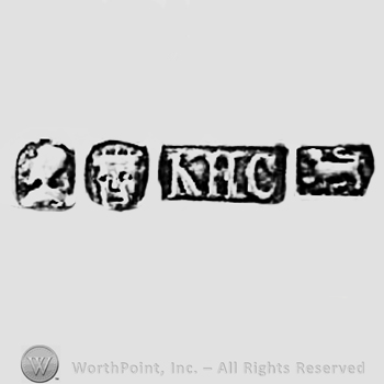 Four images: a shape, a mask, letters KHC, an animal.