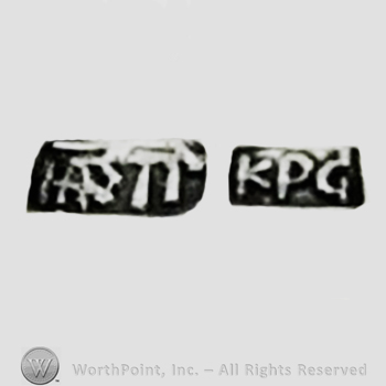 Chinese sign and letters KPG; Chop mark,  Seal, Stamp Signature.