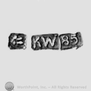 Chinese sign, letters KW and number 85; Chop mark,  Seal, Stamp Signature.