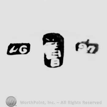 Letters LG and chinese sign; Chop mark, Seal, Stamp Signature.
