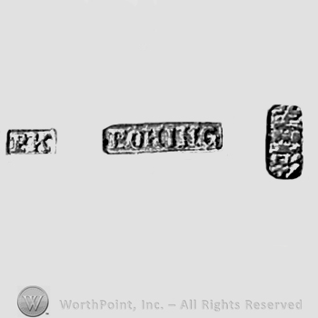 Letters PK, word POKING and chinese sign; Chop mark, Seal, Stamp Signature..