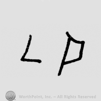 crude writing of initials L P