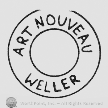 double circle, inside the big circle is ART NOUVEAU written above, WELLER on bottom