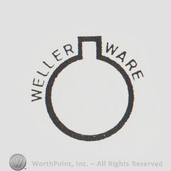 a round urn and WELLER WARE