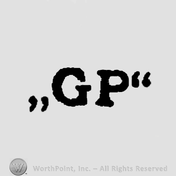 Letters GP in uppercase.