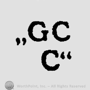 Letters GC over C, all in uppercase.