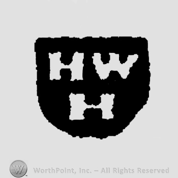 A shield with letters HW over H, all in uppercase.