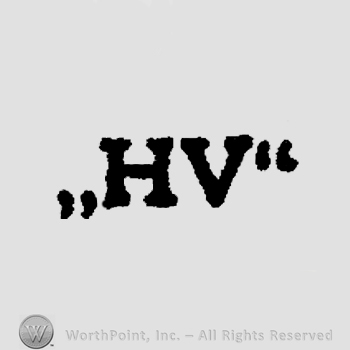 Letters HV in uppercase.