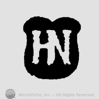 Letters HN in uppercase, conjoined.