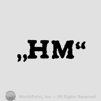 Letters HM in uppercase.