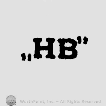 Letters HB in uppercase.