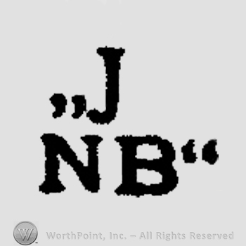 Letter J over letters NB, all in uppercase.