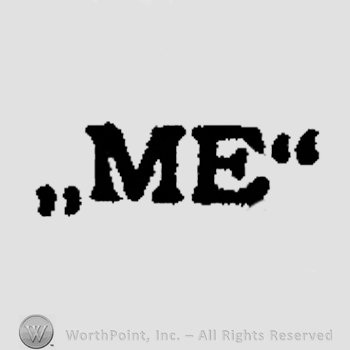 Letters ME in uppercase.