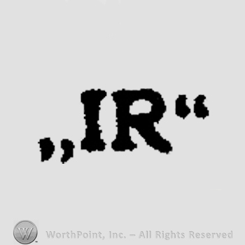 Letters IR in uppercase.