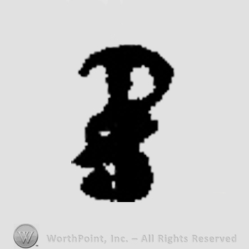 Letters PS in uppercase, overlapped.