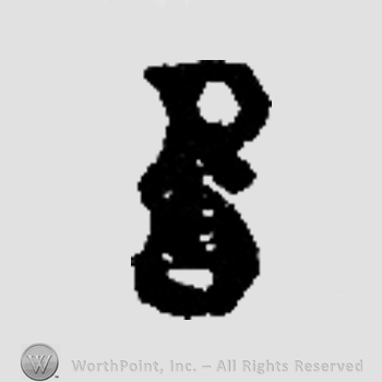 Letters PS in uppercase, overlapped.