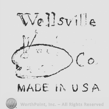 artist palette, written above Wellsville, in the middle Co. under Made in USA