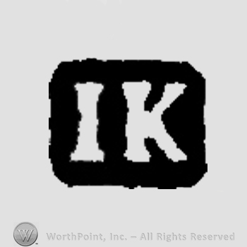Letters IK in uppercase.