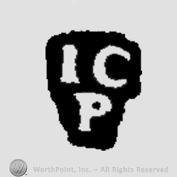 Letters IC over P, all in uppercase.