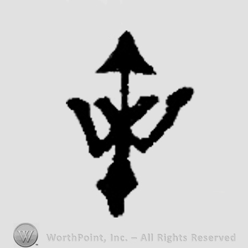 An arrow pointing up piercing capital W.