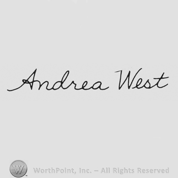 handwritten italic Andrea West