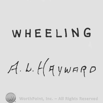capital bold writing above WHEELING, signature handwritten under A.L.HAYWARD