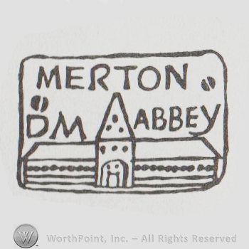 rectangle with a building inside and MERTON DM ABBEY
