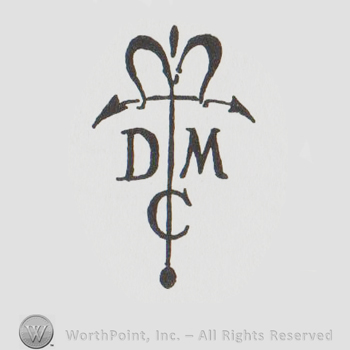 complex shape that includes a double headed arrow and the letters D M C