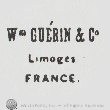 the text W GUERIN & CO LIMOGES FRANCE