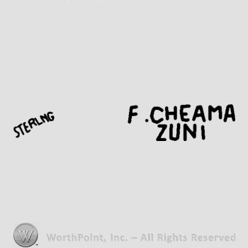 F Cheama Zuni Sterling written.