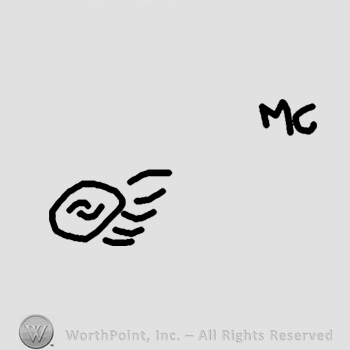 A bear paw and letters MC.