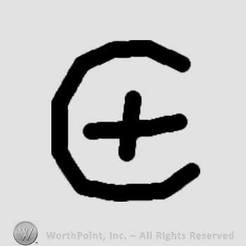 Letter C and a cross.
