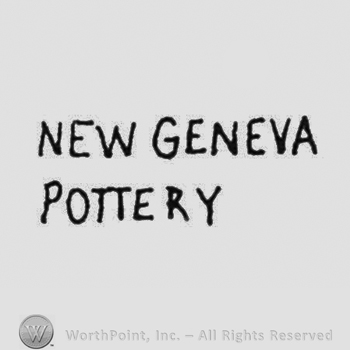 written on 2 lines: NEW GENEVA, POTTERY under